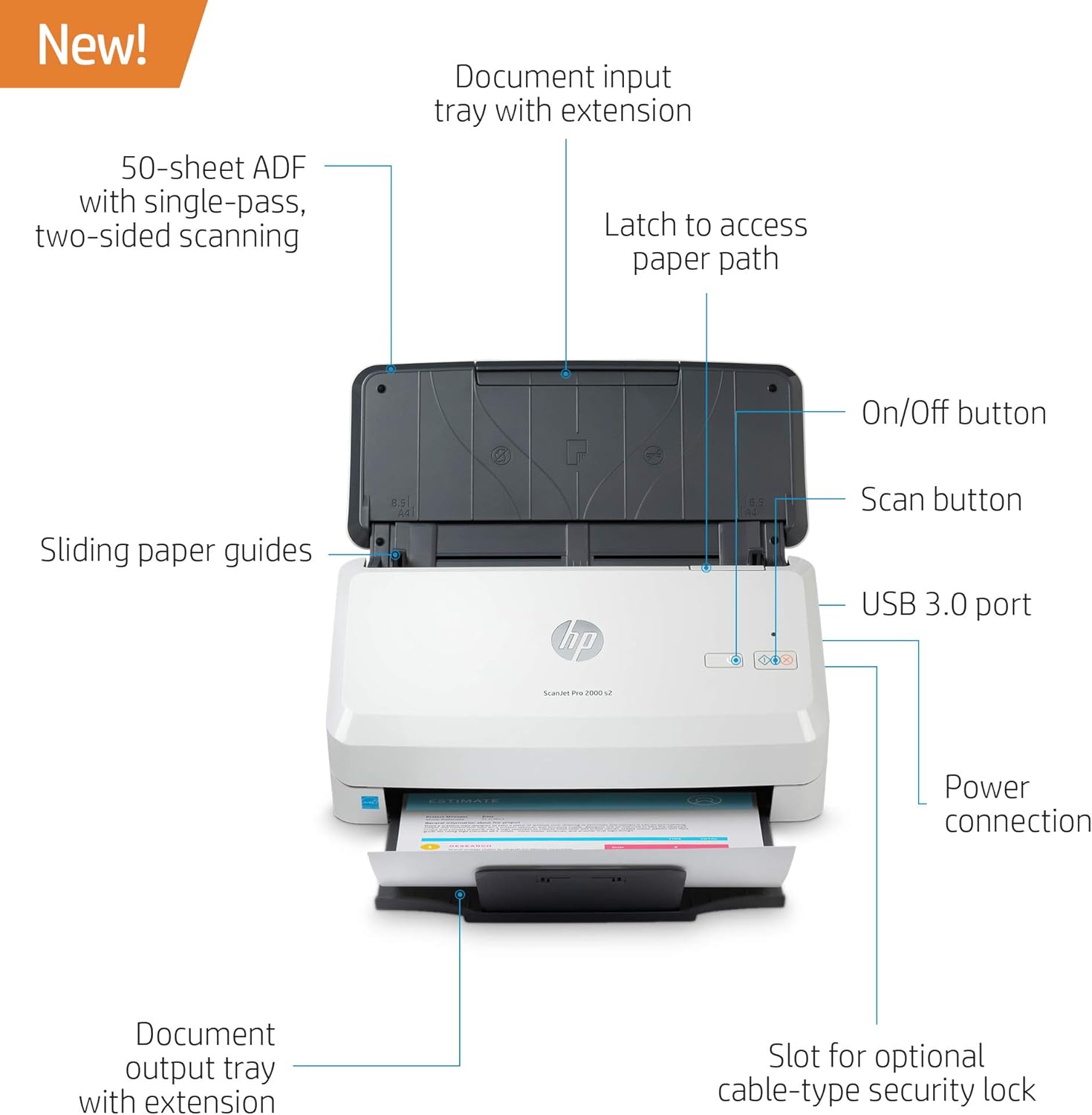 HP Scanjet Pro 2000 s2 Sheet-Feed Scanner (6FW06A) HP Scanjet Pro 2000 s2 Sheet-Feed Scanner (6FW06A)
